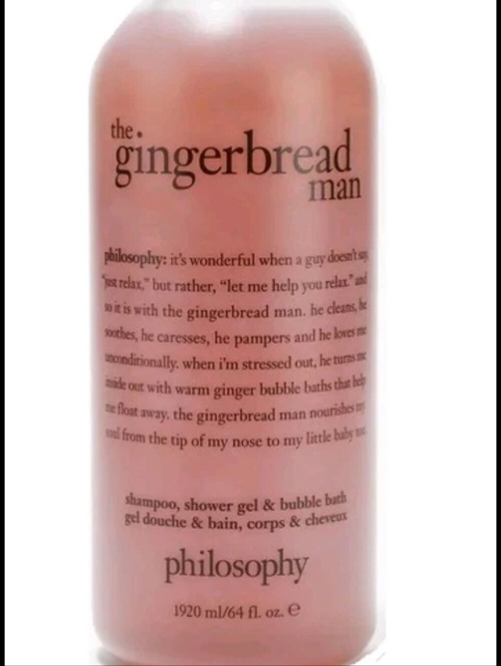 Philosophy The Gingerbread Man Shower Gel, New And Unused